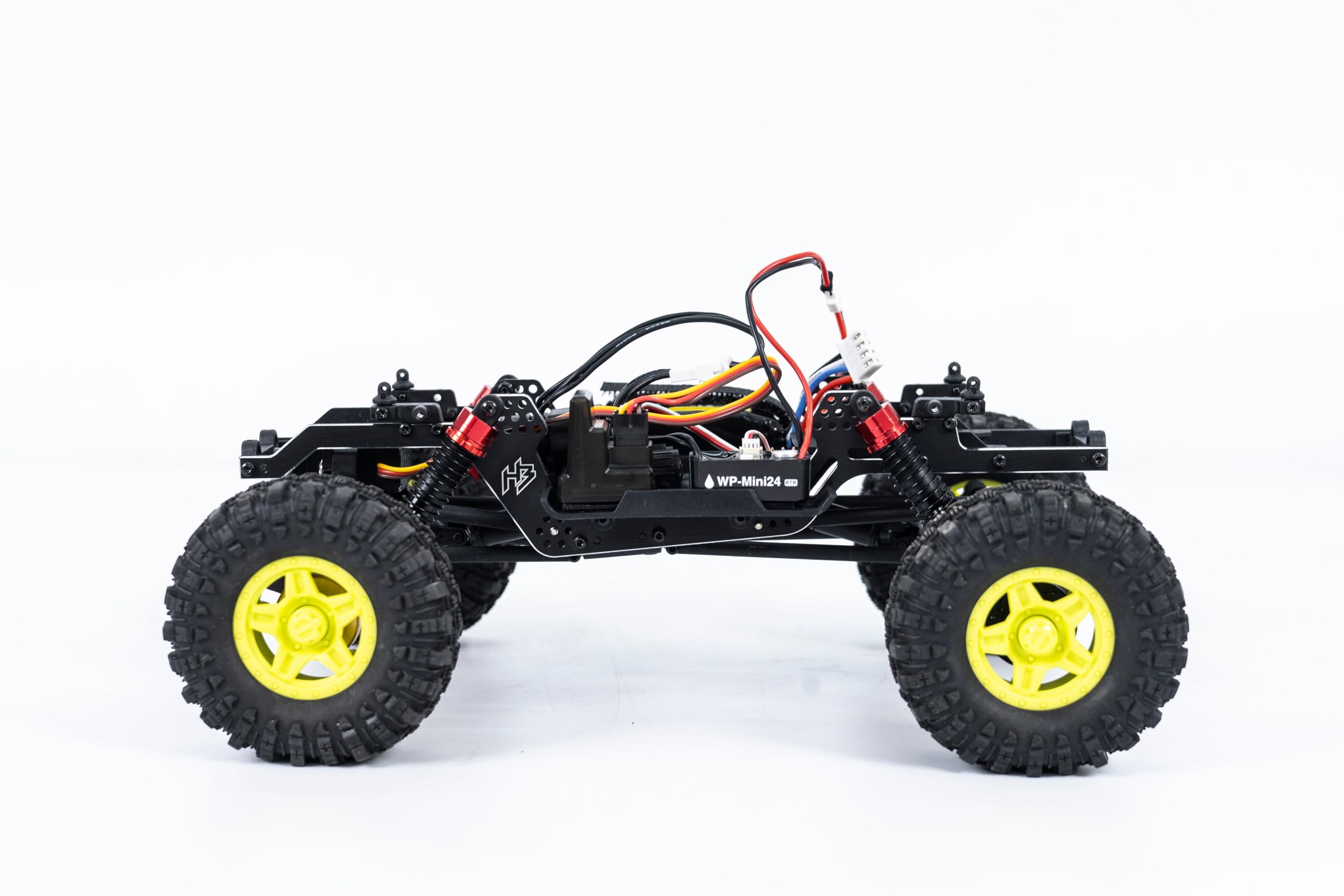 HobbyPlus CR-18P PRO Juice Up Edition RTR con HBW Electronics, 2.4GHz 4CH TX - Control remoto Crawler, RC Rock Crawler 1/18 Full Lock 4WD Off-Road para adultos (amarillo (HBP1810360-JUYW))
