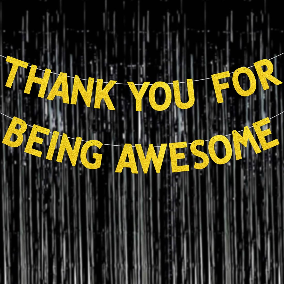 Yasmart LifeRetirement Party Decorations Pre-Strung Glitter Thank You for Being Awsome Banner We Will Miss You Farewell Going Away Office Work Party Decor