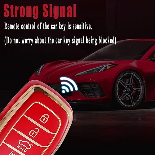 Miniatura 3 de Funda para llavero Hyundai de TPU suave con carcasa de llavero de 360 grados, funda protectora completa para llave remota inteligente para Hyundai