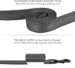Dog Leash for Medium to Large Dogs with Two Padded Handles 5FT/6FT, Double Handle Dog Leash, Reflective Training Lead, Durable Traffic Leashes(5FT,Grey)