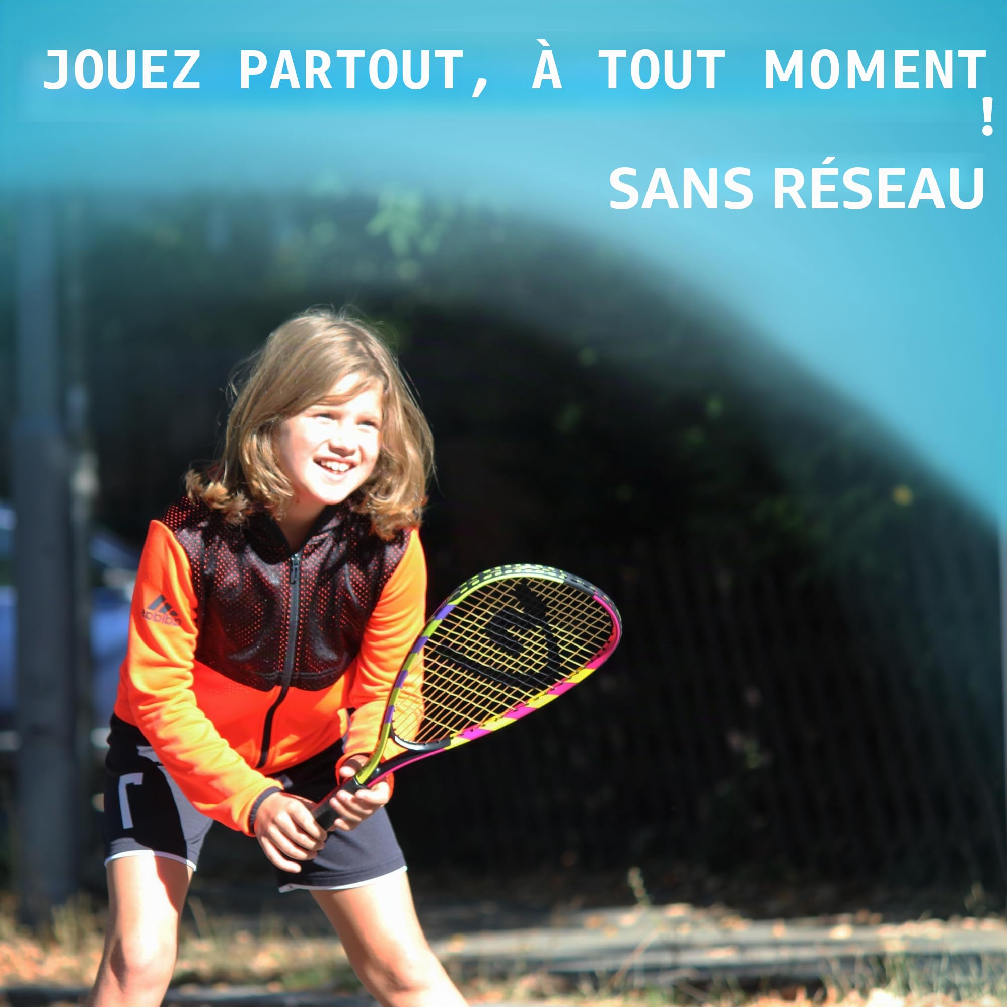 Speedminton® Junior Set – Set de Badminton/Crossminton pour Enfant avec 2 Fun Speeder®, Sac