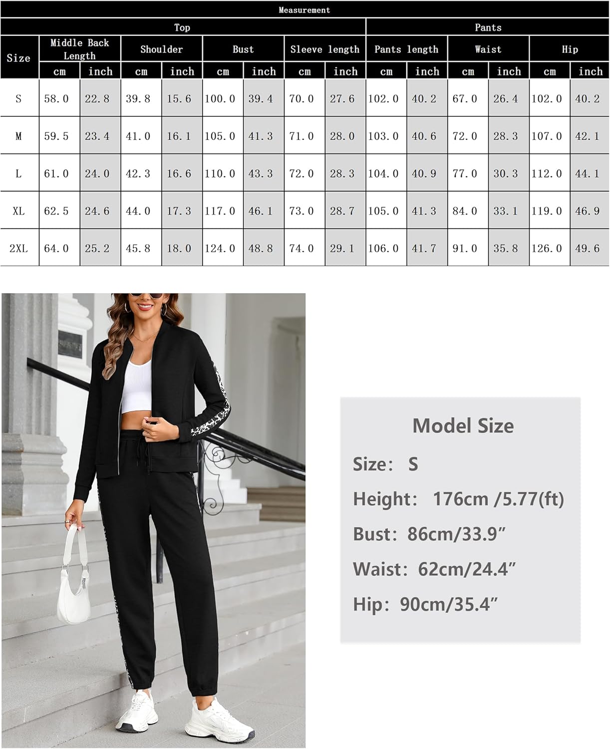Totatuit Women's Tracksuit Sets 2 Piece Outfits Long Sleeve Zip Up Sweatshirt Long Pants Jogger Lounge Sweatsuit Sets - Image 9