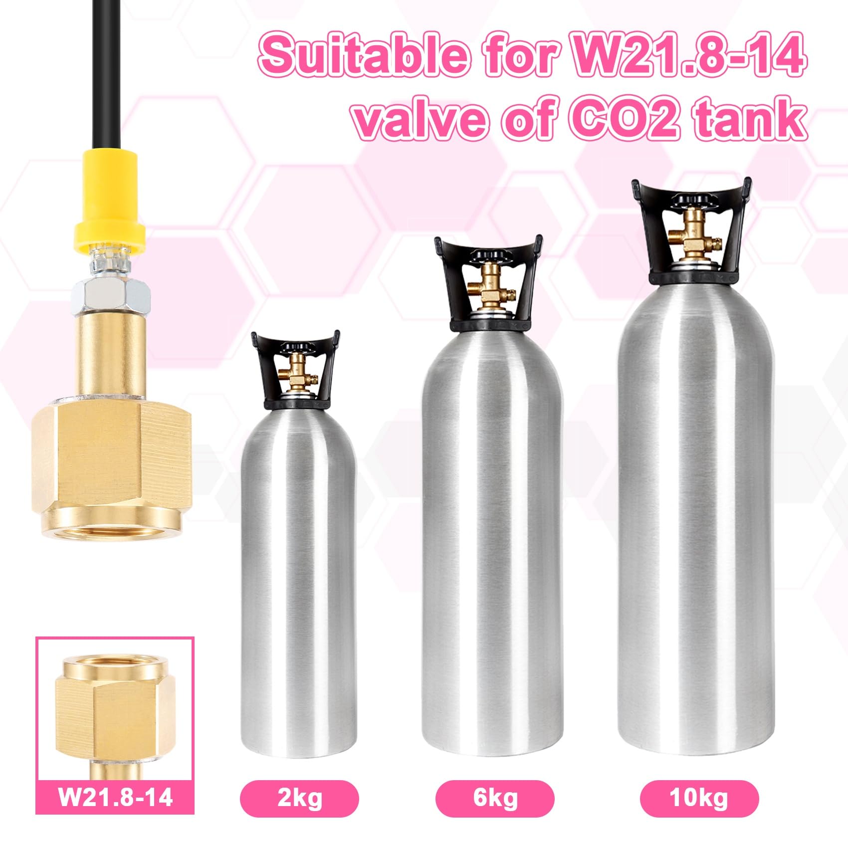 CO2 Adapter Schlauch 1,5m Für Sodastream - Quick Connect Für Große Flaschen, Art/Terra/Duo