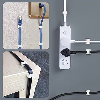 Amazon.co.jp: Lasocy ケーブルクリップ 50個 コードクリップ コード