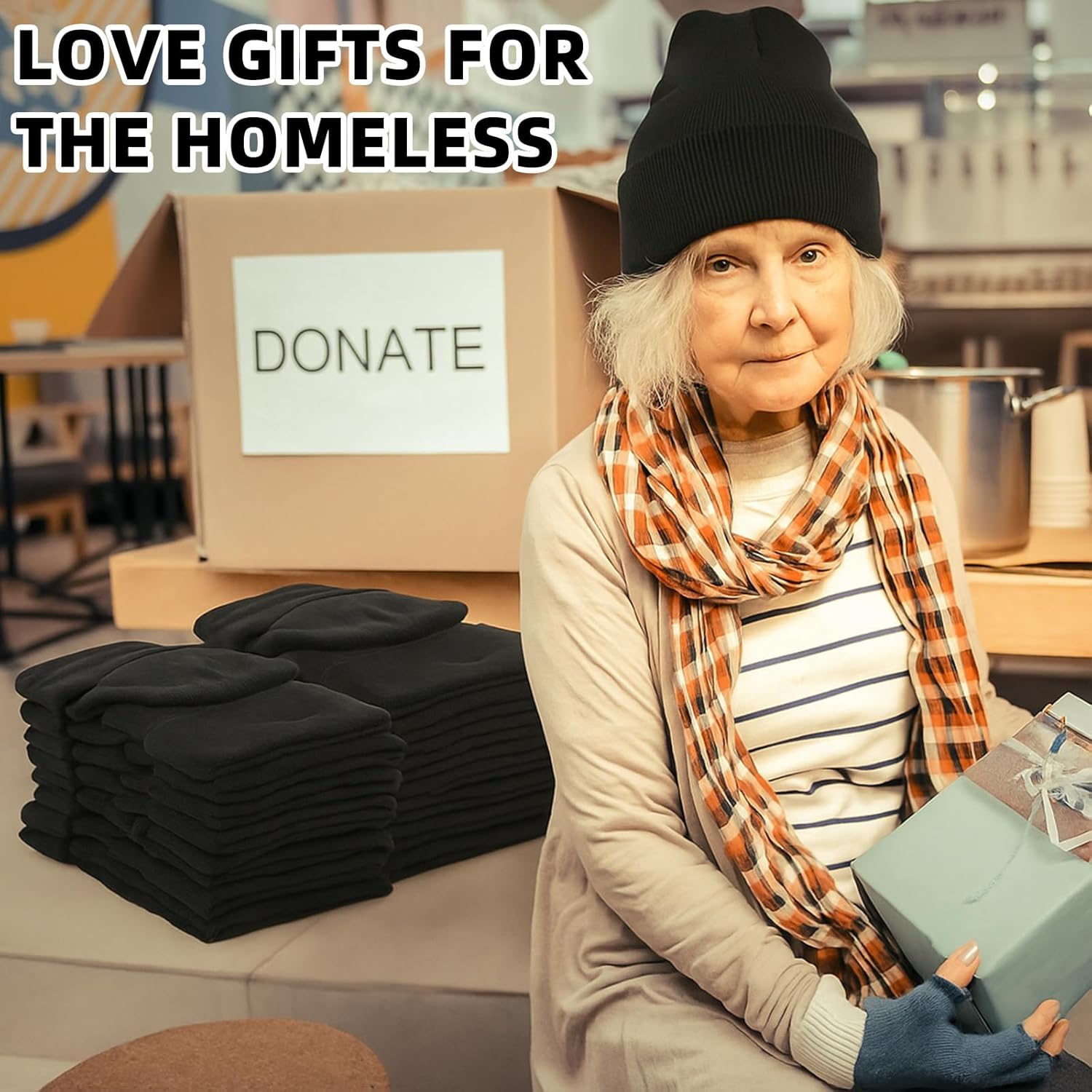 Toulite Bulk Winter Beanies for Homeless Donation Unisex Warm Knitted Beanie Hats Skull Cap - Image 4