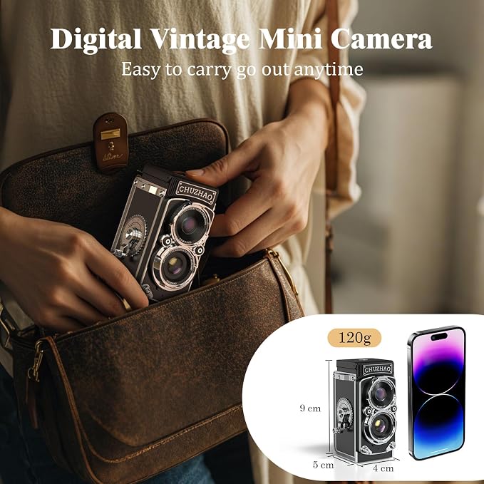 Cámara digital retro portátil ShinePick 12MP FHD 1080P miniatura 4