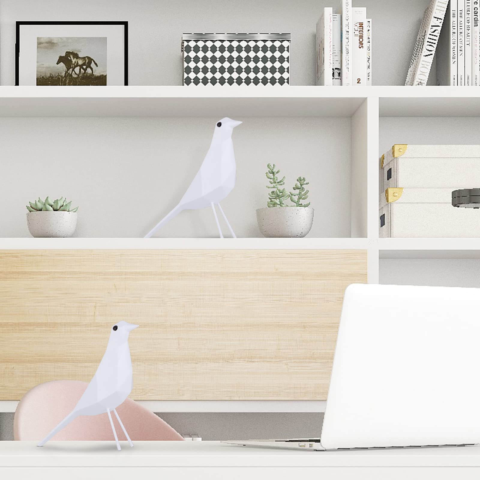 Amazon.co.jp: 幾何学的な鳥の像(幾何学模様ホワイト) : DIY・工具