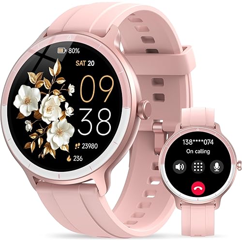 Smart Watch for Women, Make/Answer Calls & AI Voice Assistant, Fitness Tracker with Pedometer Sleep & Activity Tracking, IP68 Waterproof, Smartwatch for Android/iOS/Samsung Phones