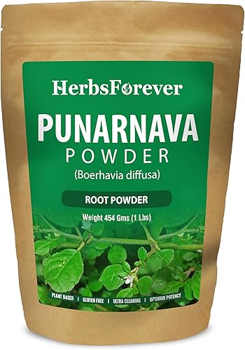 HerbsForever Punarnava Powder  Boerhaavia Diffusa  Ayuda a mantener la función saludable del tracto urinario y el riñón  Sin OMG, orgánico, vegano
