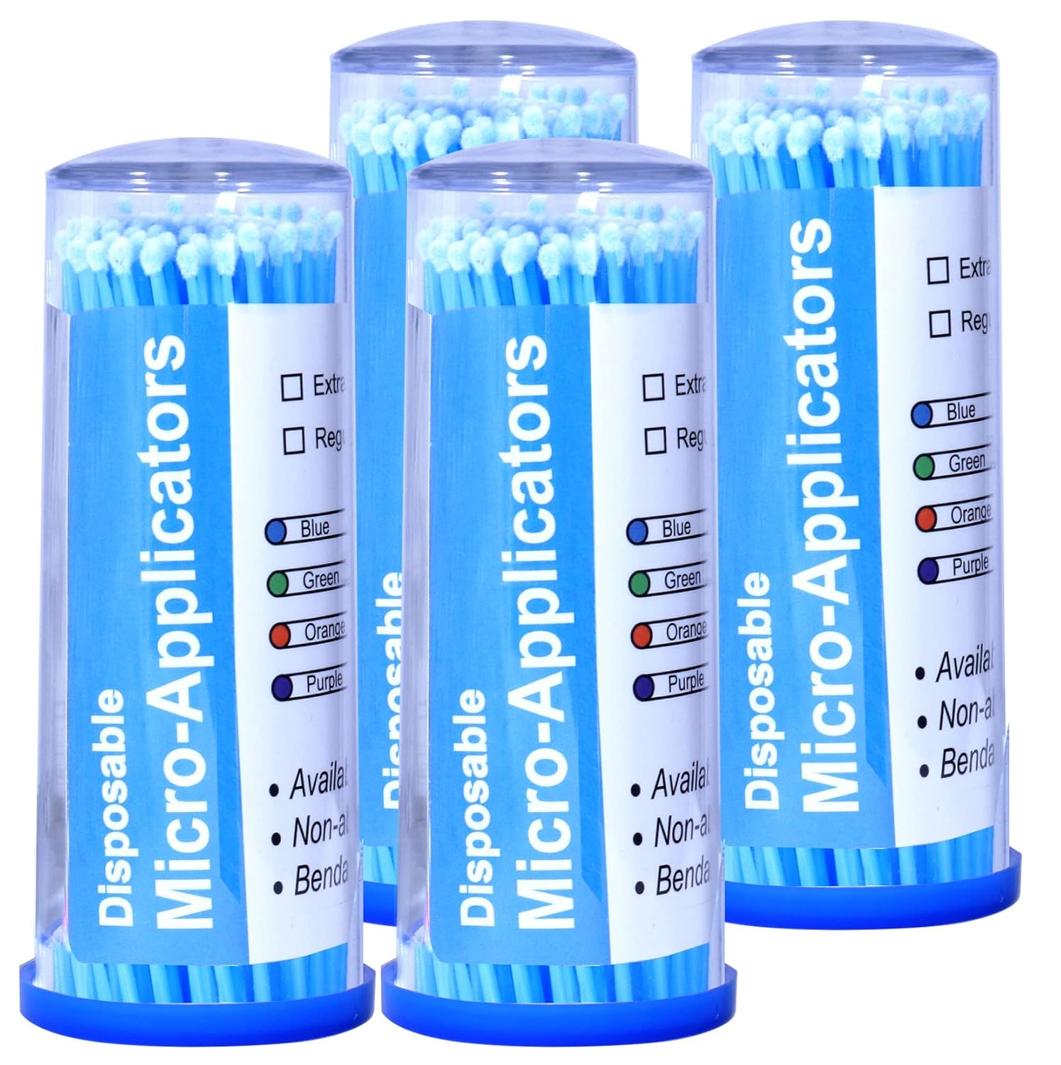 400Pcs/Box Bendable Dental Microbrush Applicator, Disposable Micro Brushes