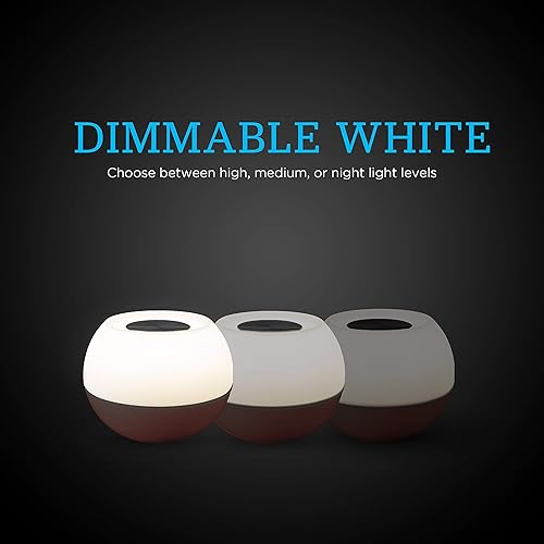 Miniatura 4 de Enbrighten Lámpara LED que cambia de color, luz nocturna moderna, blanco regulable y RGB vibrante, sensor táctil de encendidoapagado, compacta,