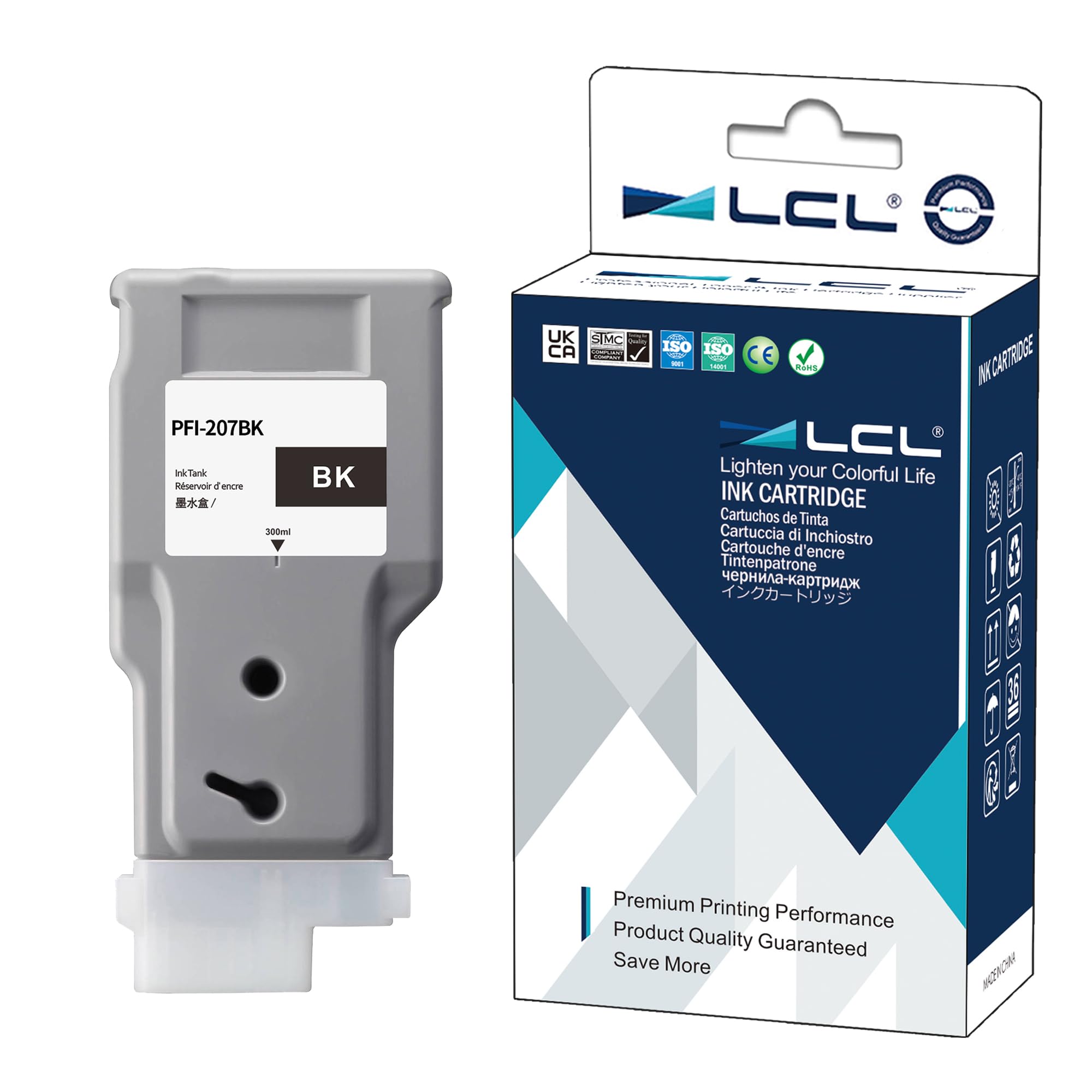 Amazon.com: LCL PFI-207 Black 300-ml Ink Cartridge