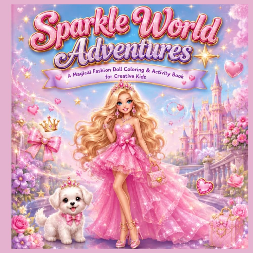 Sparkle World Adventures: A Magical Fashion Doll Coloring & Activity Book for Creative Kids