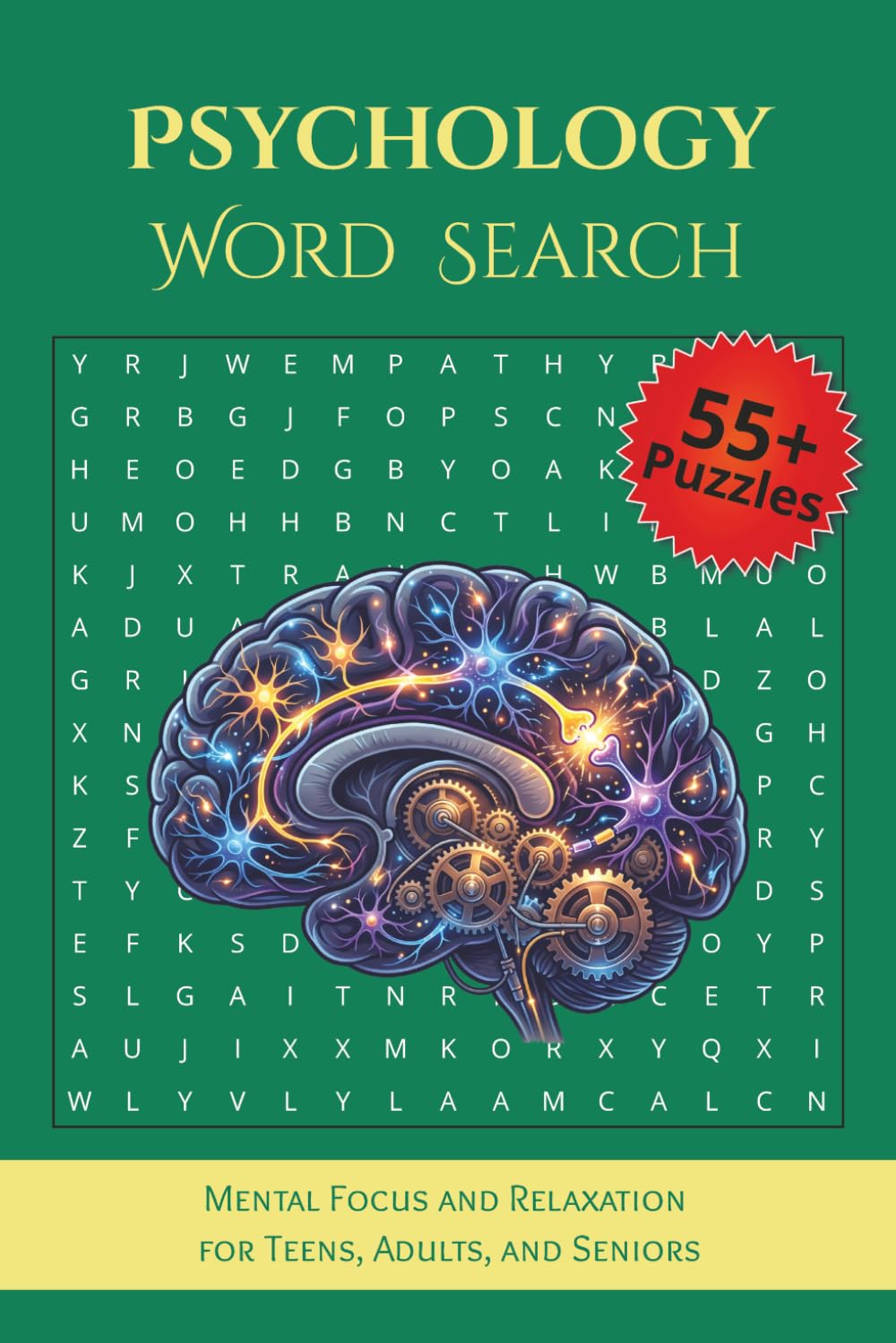 Psychology Word Search Puzzle Book: Word Searches with Easy to Read Print about psychology, the mind, human behavior and More | 6x9 inches, 120 pages ... … Gift for Vacations, Holidays and Free-Time