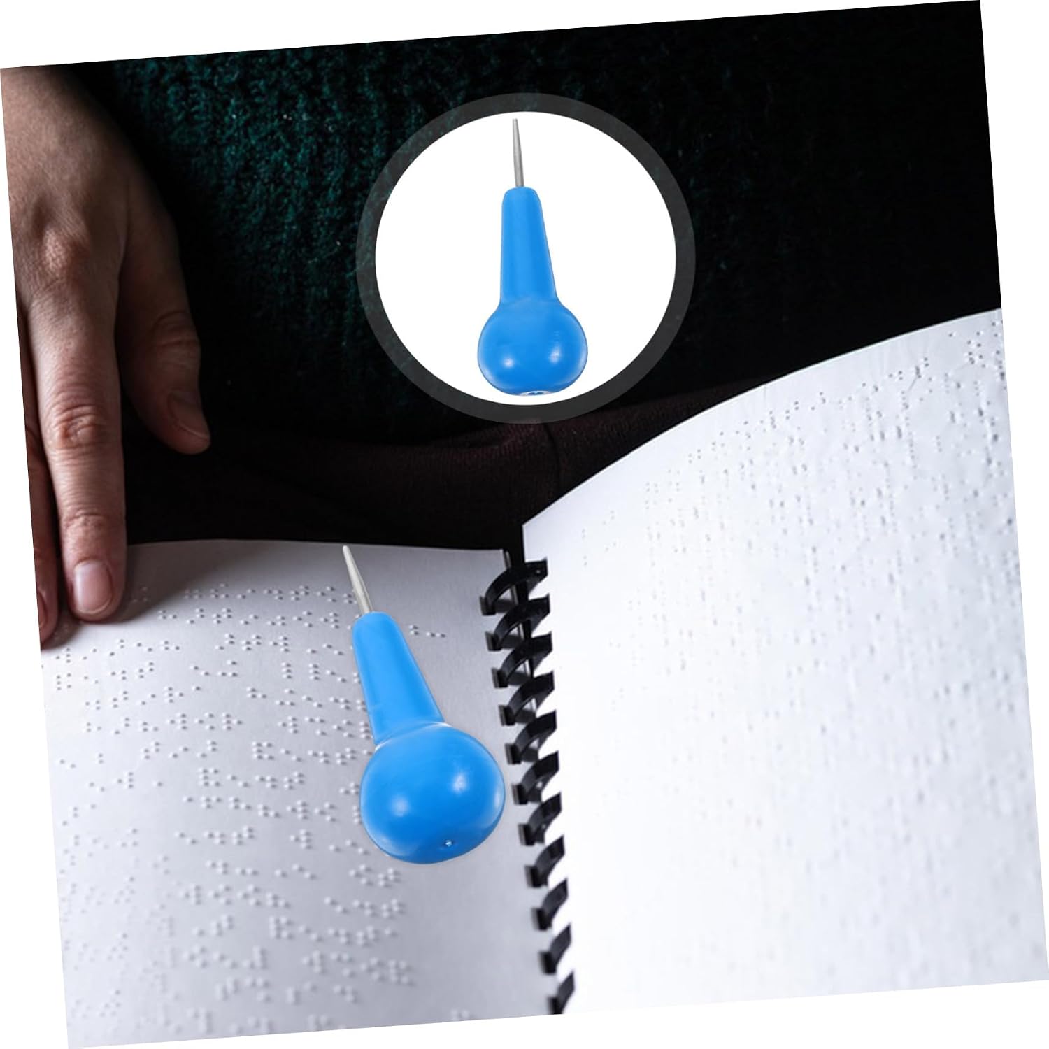 Portable Braille Writing Pen for Blind Ergonomic Braille Stylus for Effortless Writing Learning and User-Friendly Tool for Visually Impaired
