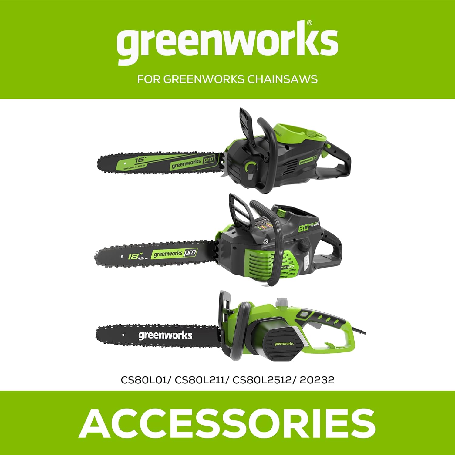 Greenworks 16-Inch Chainsaw Bar & Chain Combo 2904302