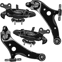 Vista 181 de Detroit Axle - 4 brazos de control de extremo delantero para Nissan Frontier Xterra 2000-2004 Brazos de control inferior y superior con rótulas