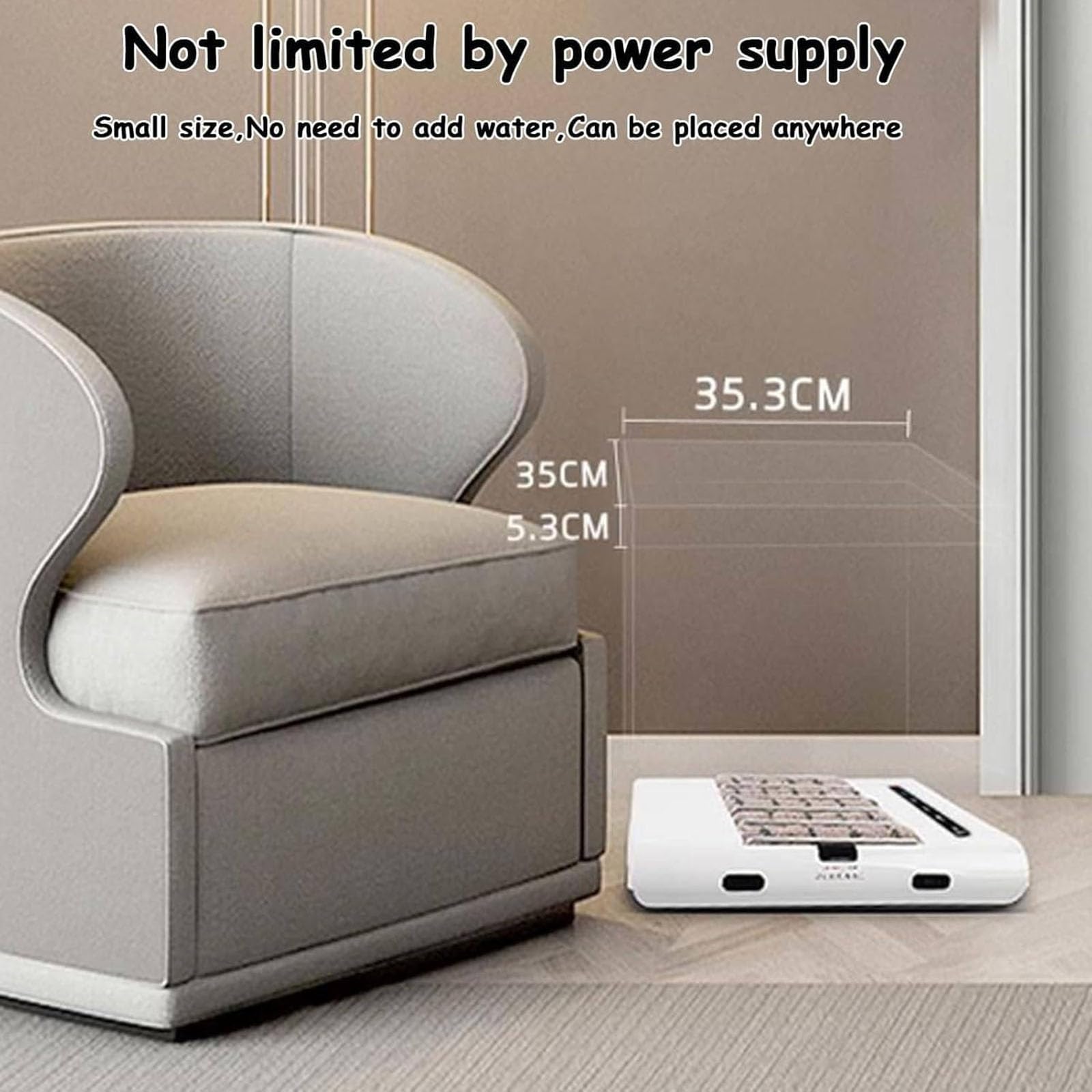 Máquina Limpiadora De Suelas, Totalmente Automática, con Succión De 1000 PA + Limpieza Rápida De 5 S, Bajo Nivel De Ruido: 45-50 DB, Ideal para El Hogar Y La Oficina.,White