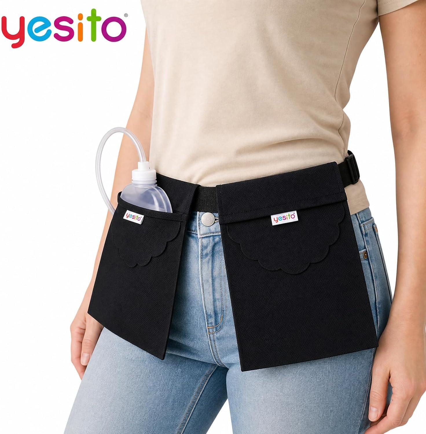 Mastectomy Drain Pouch with Waist Belt & Shower Bag, Breathable Mesh for Post-Surgery Comfort & Security