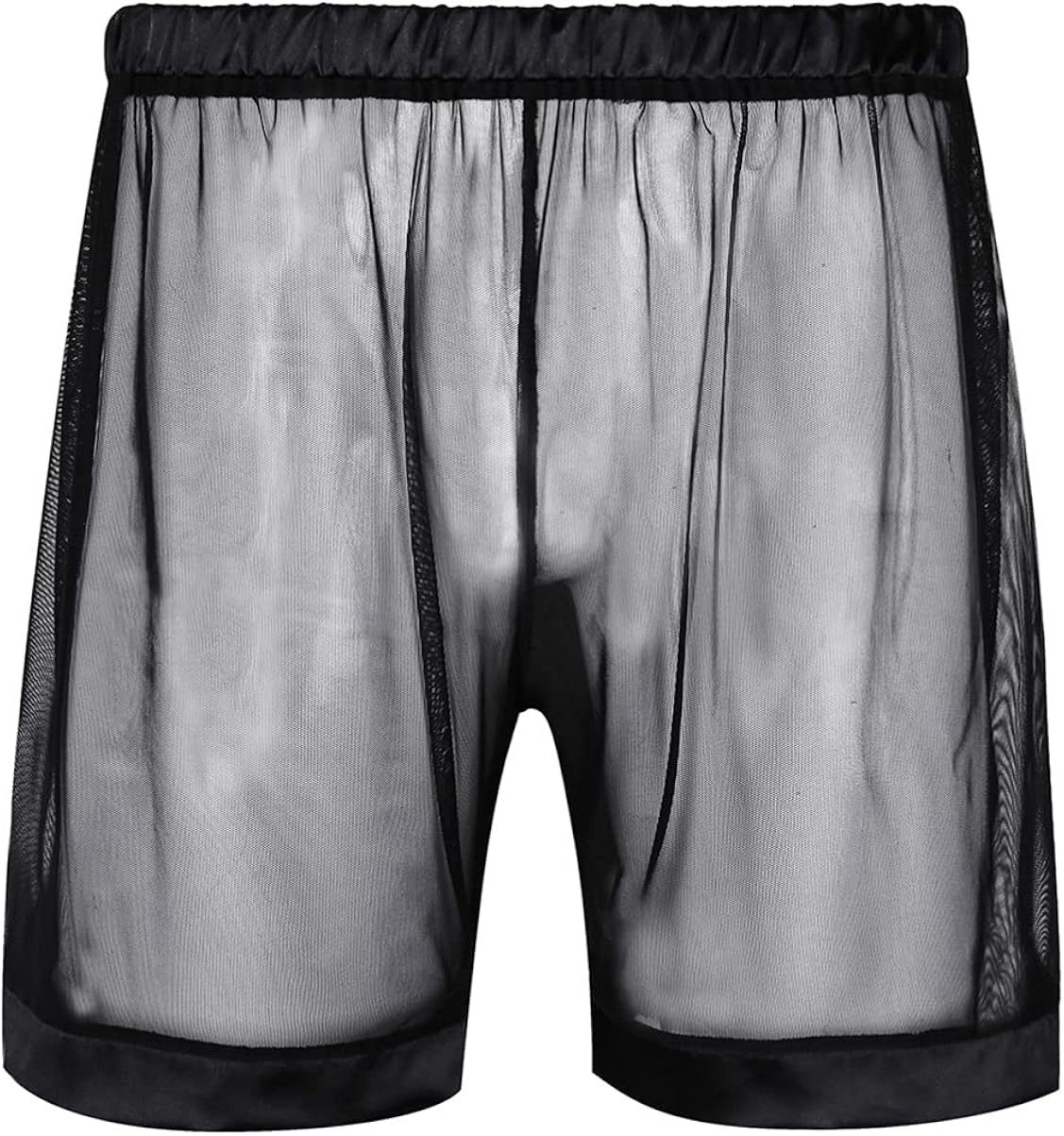 CHICTRY Men's See-Through Mesh Loose Lounge Boxer Shorts Underwear Quick Drying Swim Shorts: Clothing, Shoes & Jewelry