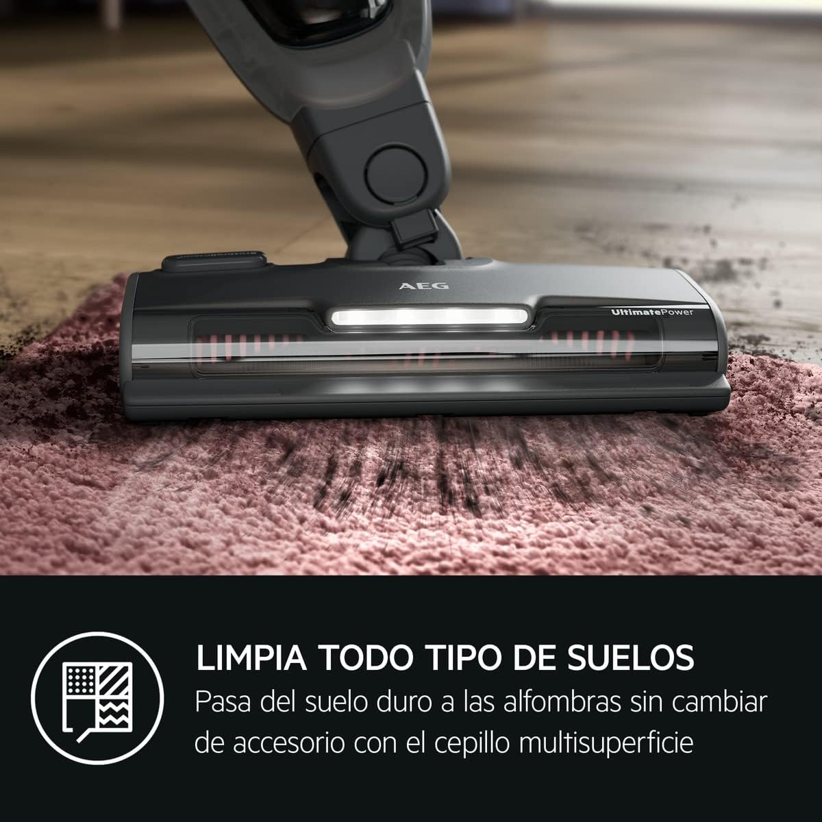 AEG ULTIMATE 5000 CLEAN cleaning a carpeted floor