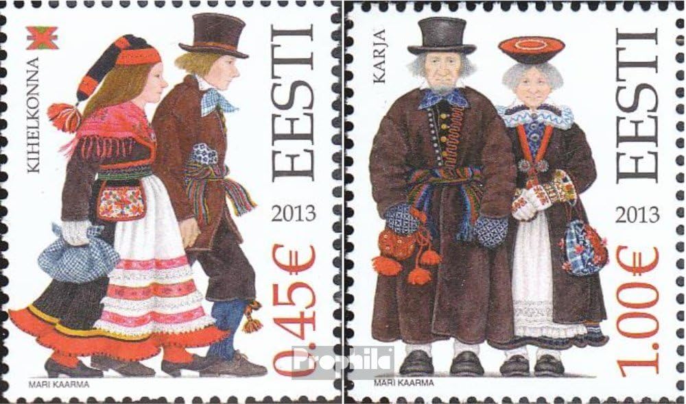 Estonia 759-760 (Complete.Issue.) unmounted Mint/Never hinged ** MNH 2013 Costumes (Stamps for Collectors) Uniforms/Costumes
