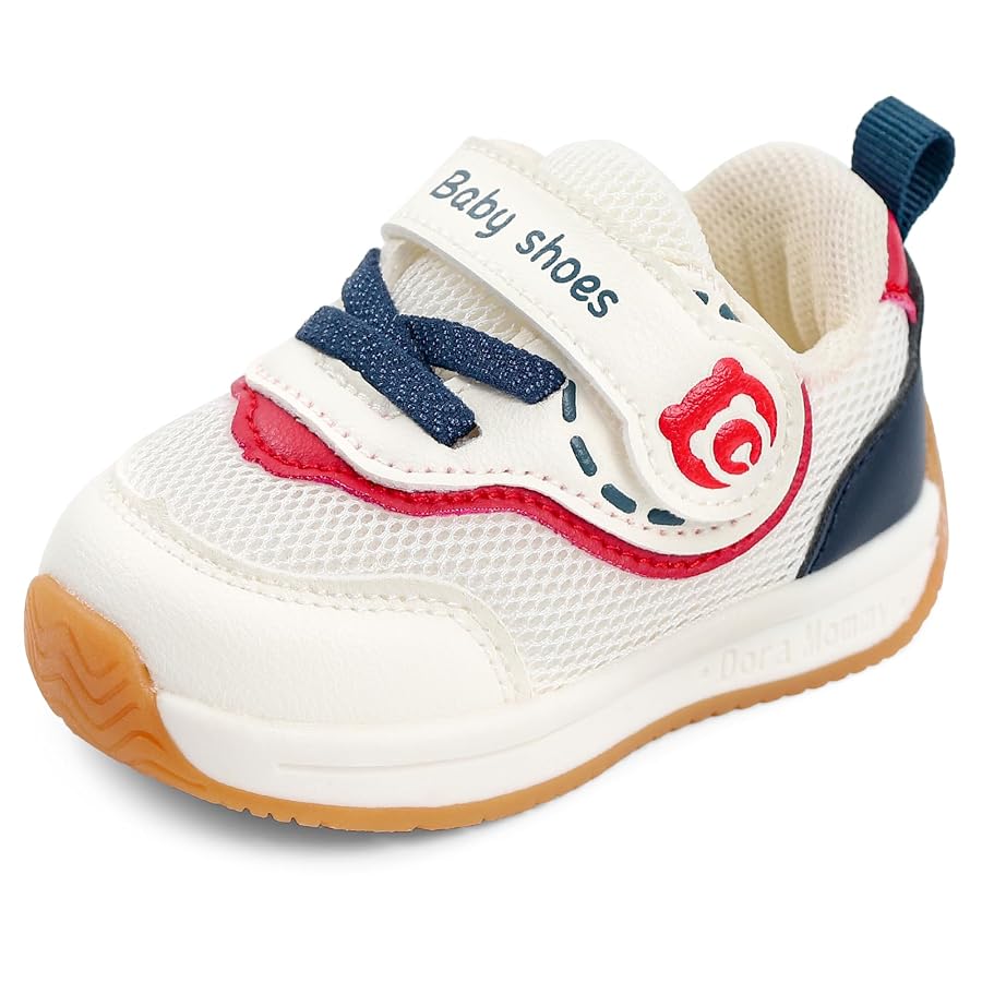 Chaussons Premiers Pas Bébé En Maille Respirante - Semelle Souple Antidérapante TPR - Sans Lacets, Facile à Enfiler