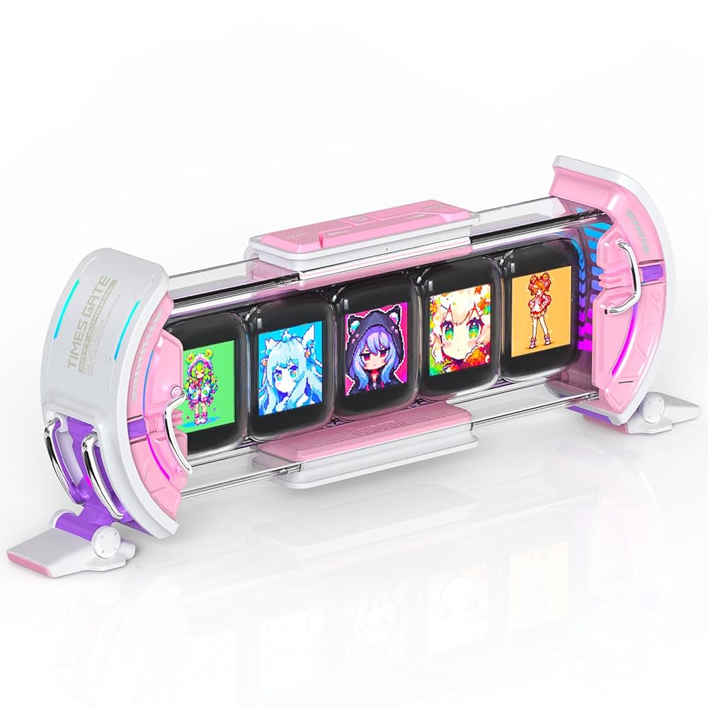 Divoom Times Gate ピンク Divoom Times Gate - Cyberpunk Gaming Setup Digital Clock