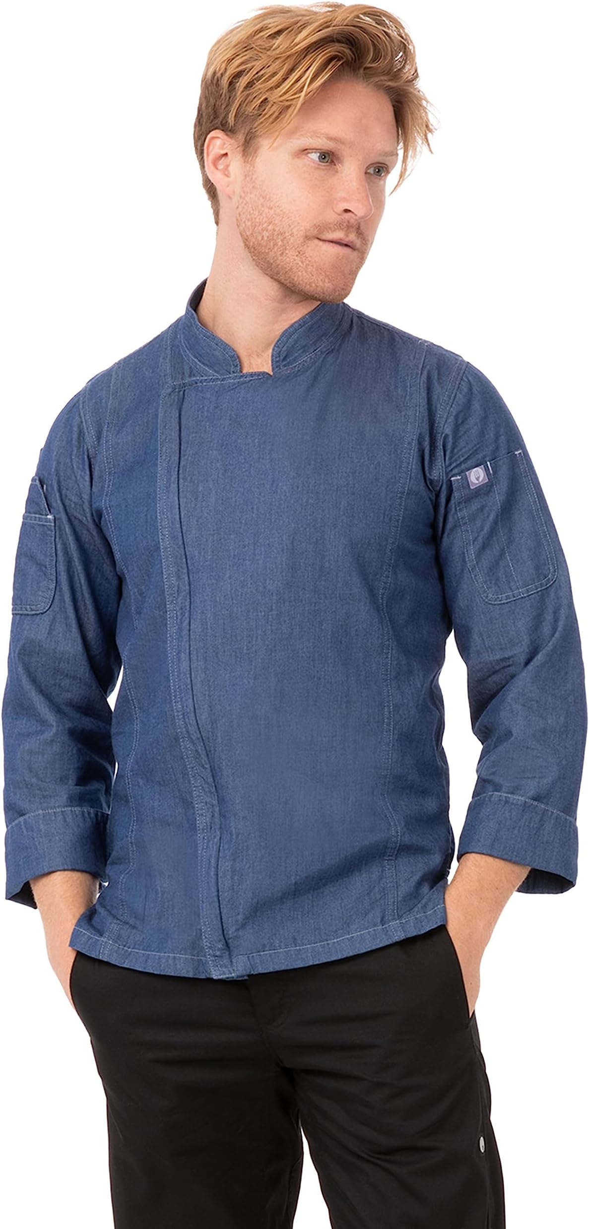 Chef Works Men's Gramercy Denim Chef Coat