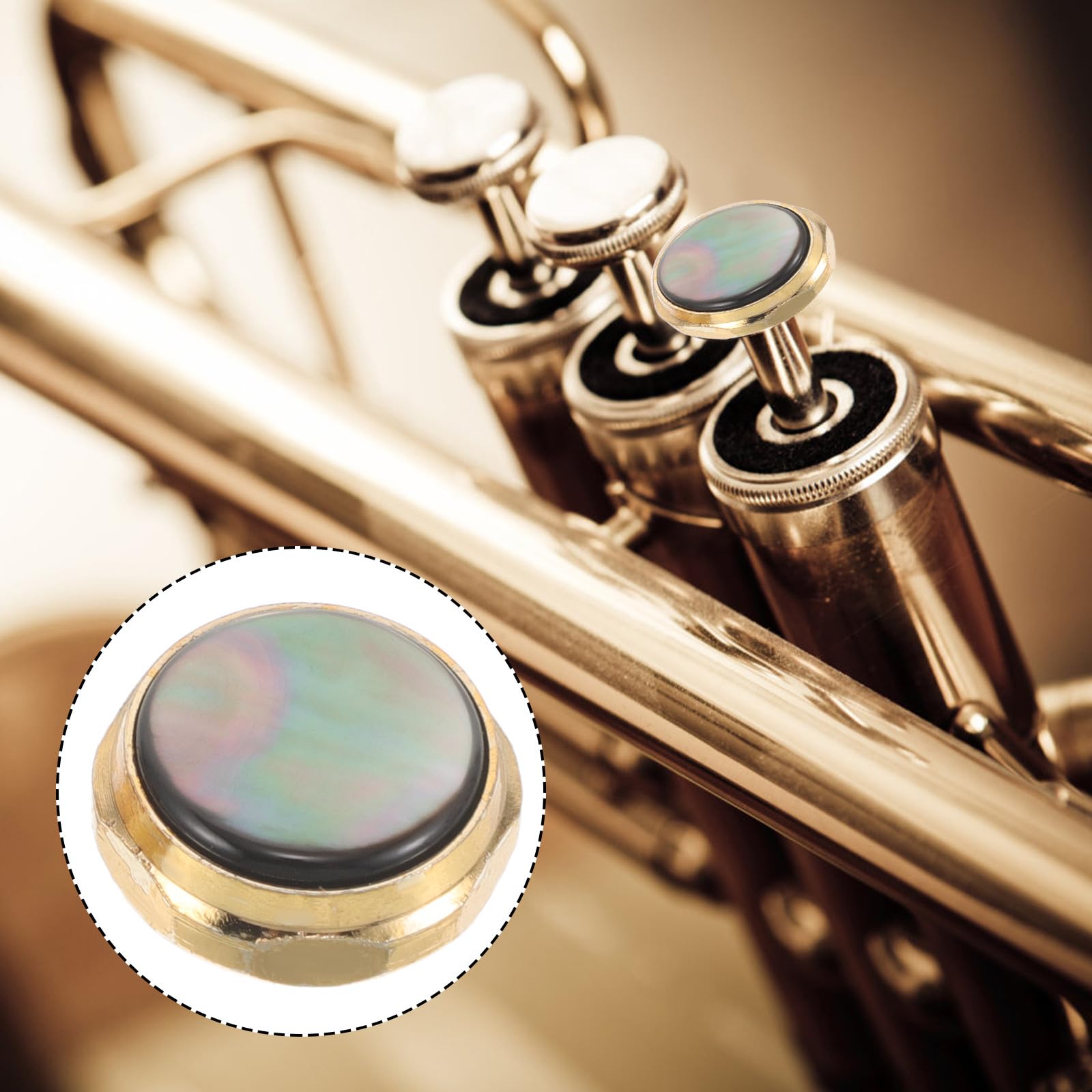 Gatuida Lot de 3 boutons de piston pour trompette et cornet, accessoires de réparation d'instruments de musique, noirs