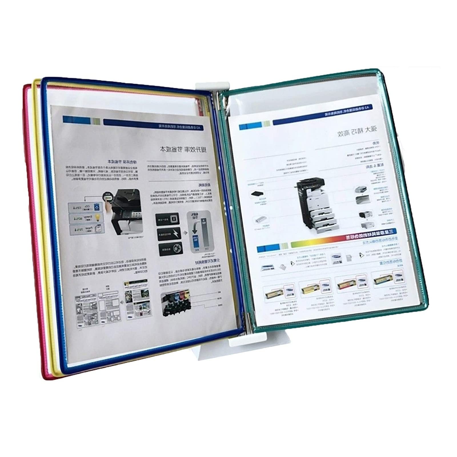 OLSKFUH File Organizer For Desk - Desktop Reference Organizer A4 Wall File 5 Panel Wall Mounted Document Reference R,Multi-coloured