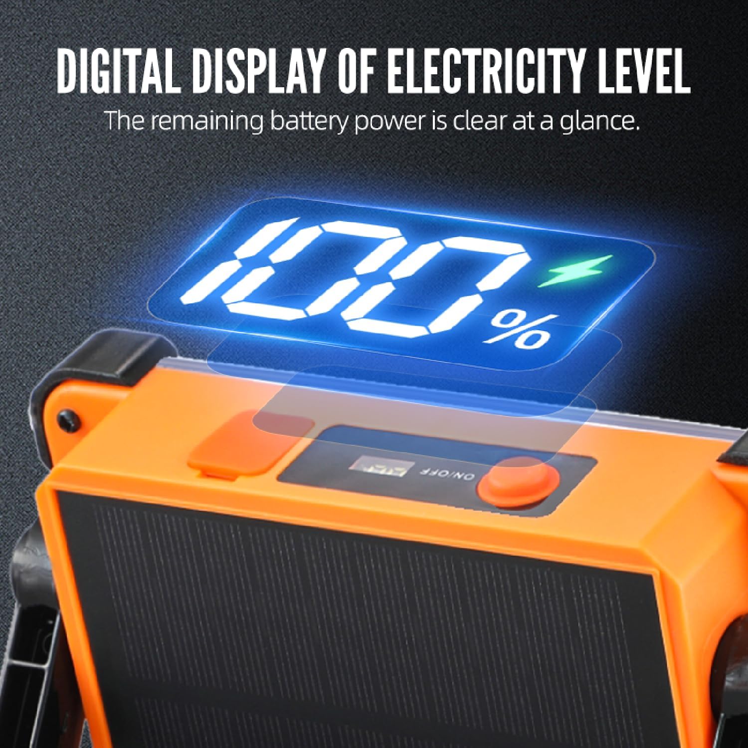 150W Solar Rechargeable Work Light, 180 LED 10000LM Portable Flood Light, IP65 Waterproof 3 Modes, with Stand, for Job Site Home Repair Camping Fishing Garage Workshop Emergency