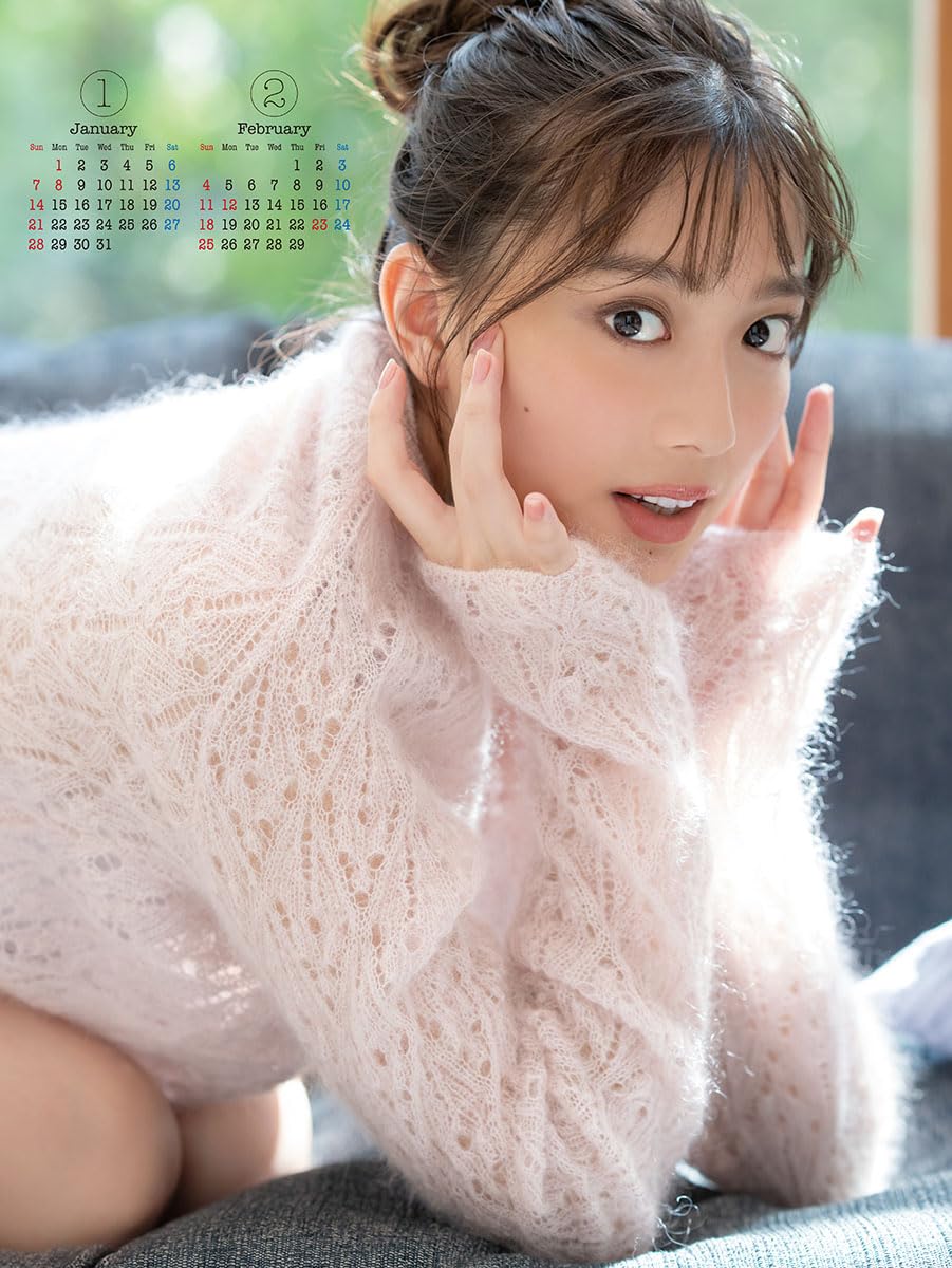 Amazon | トライエックス 2024年 間瀬遥花 カレンダー CL-214 壁掛け