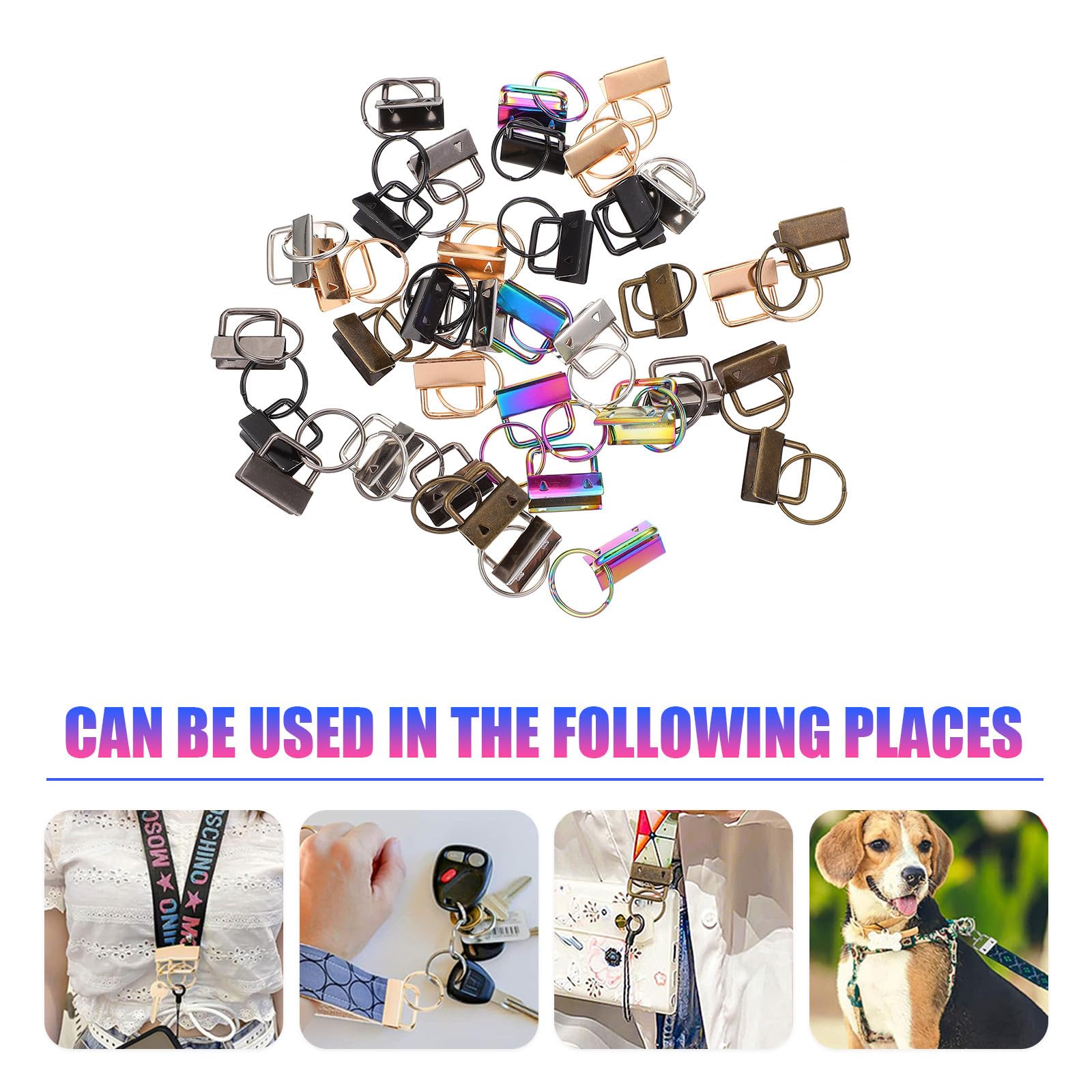 36piezas Hebillas Metálicas para Cintas de Bolsos DIY Clips Prácticos para Accesorios de Correa de Bolso Compactos y Fáciles de Usar para Manualidades