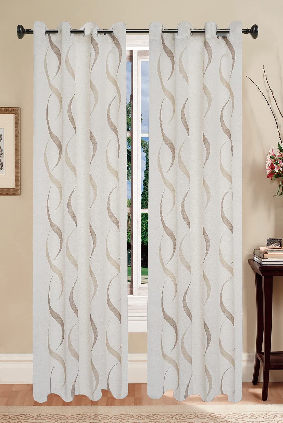 2 tende, tenda con occhielli, 140*245 cm (L x A), per decorazione, camera dei bambini, soggiorno, camera da letto | Leroy Merlin