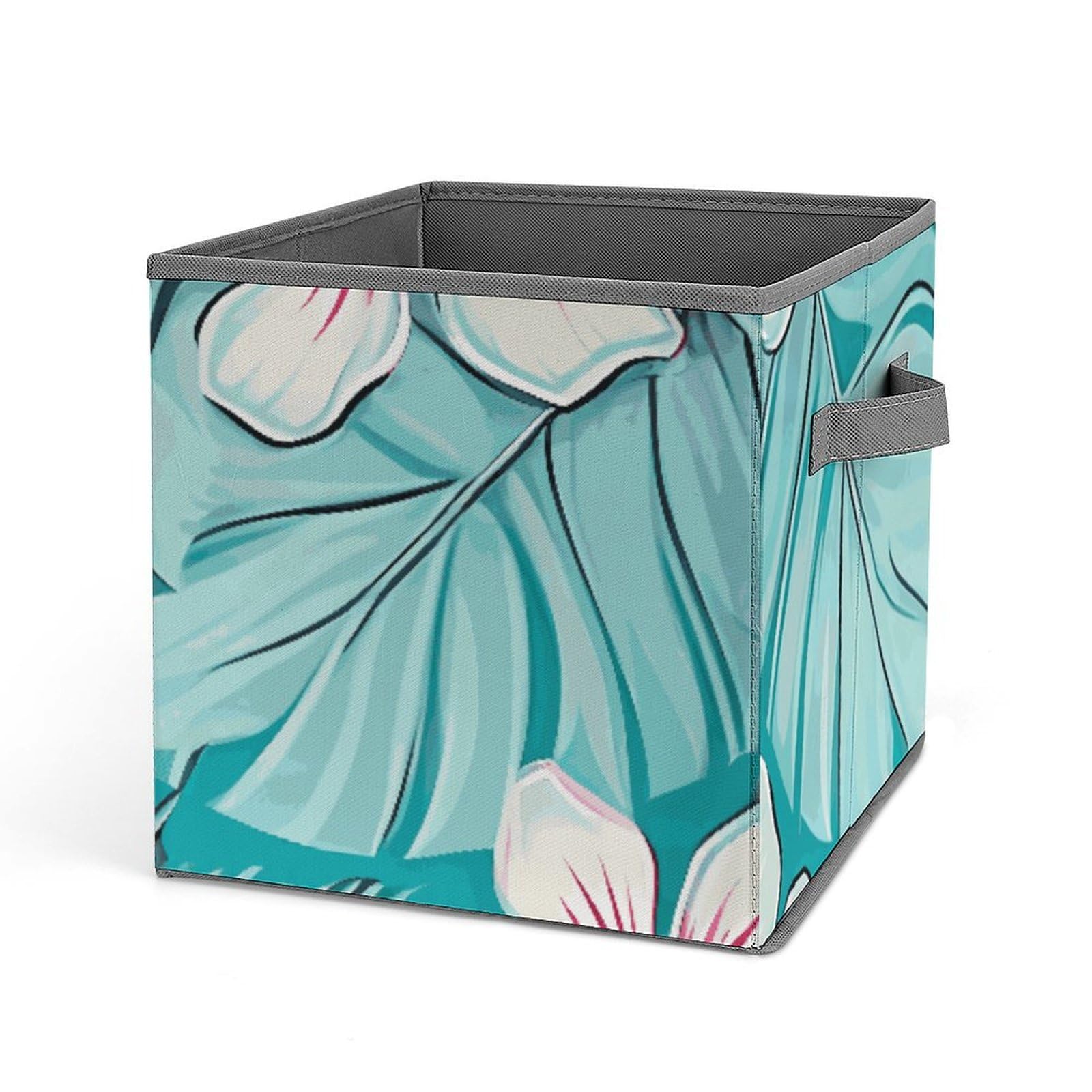 Bac de rangement pliable en tissu hibiscus pour vêtements et placards