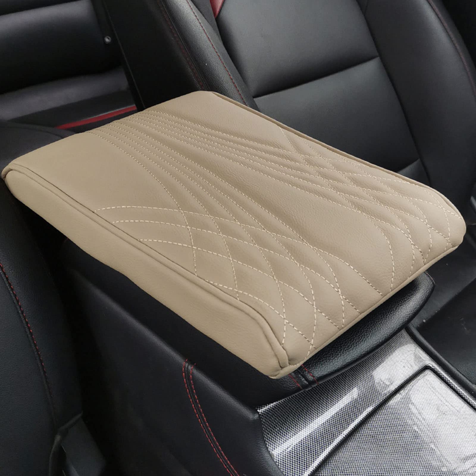 Universal Car Armrest Box Pad - Center Console Cover & Memory Foam Mat for Optimal Comfort, Suitable for Most Vehicles, SUVs, Trucks, and Car Accessories (D)