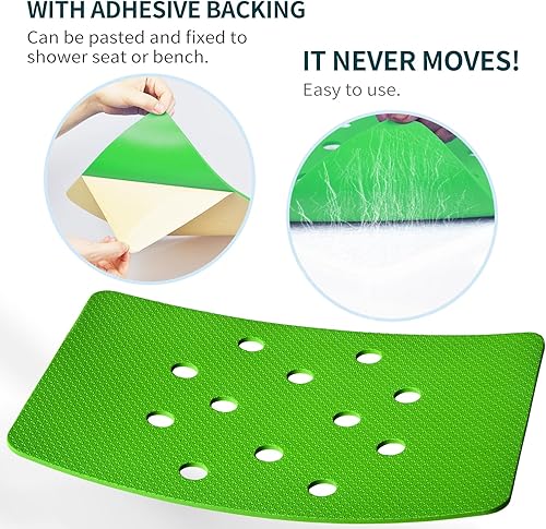 Miniatura 2 de Cojín suave para asiento de ducha, tapete para silla de baño de 14 x 10 pulgadas, almohadilla de espuma antideslizante para silla de ducha, tapete
