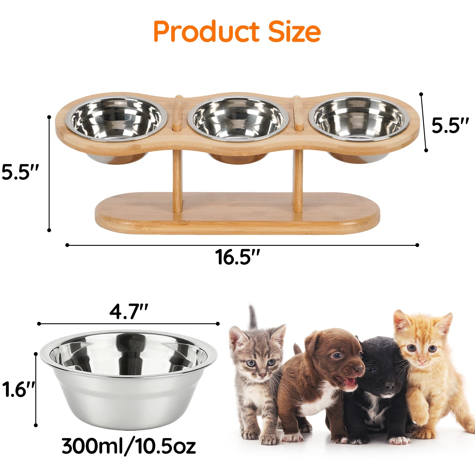 are raised pet food bowls good for cats Pet Ceramic Raised Bowls for Cats & Dogs, Stress Free(Flat/Diagonal St main image 1
