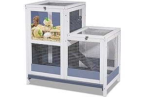 amzoss 2-Story Spacious Small Animal Habitat