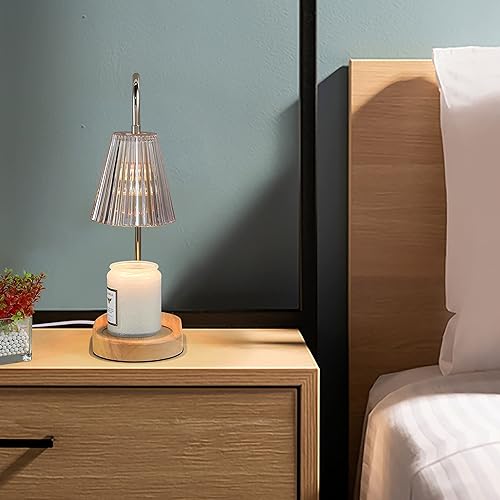 Candle Warmer Lamp with 2 Bulbs for Candles, Dimmable Electric Lamp Decor Safe for Home or Office w (Metal)