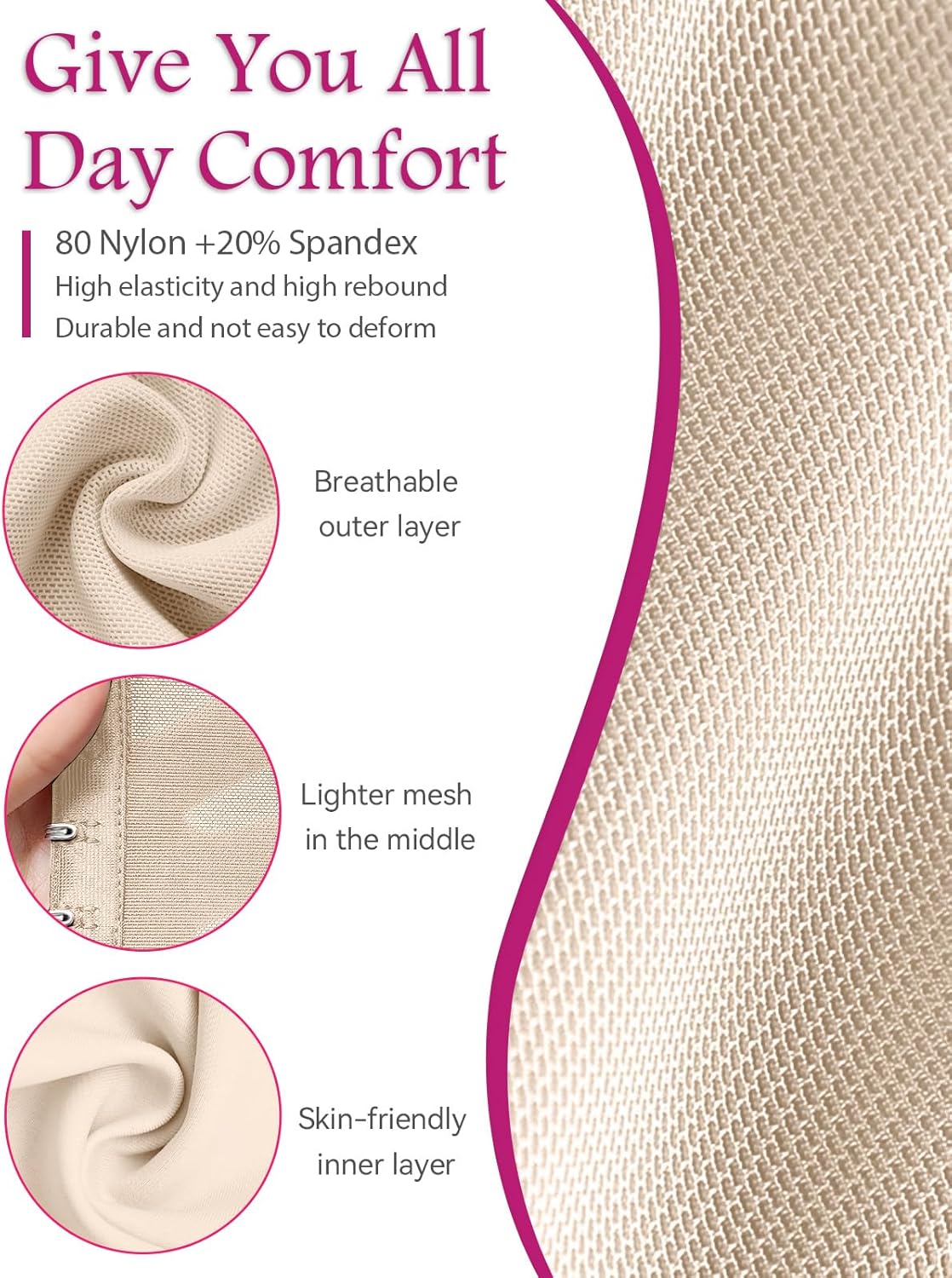 SHAPSHE Short Torso Waist Trainer for Women Corset Waist Cincher Shapewear Tummy Control Workout Hourglass Body Shaper - Image 5