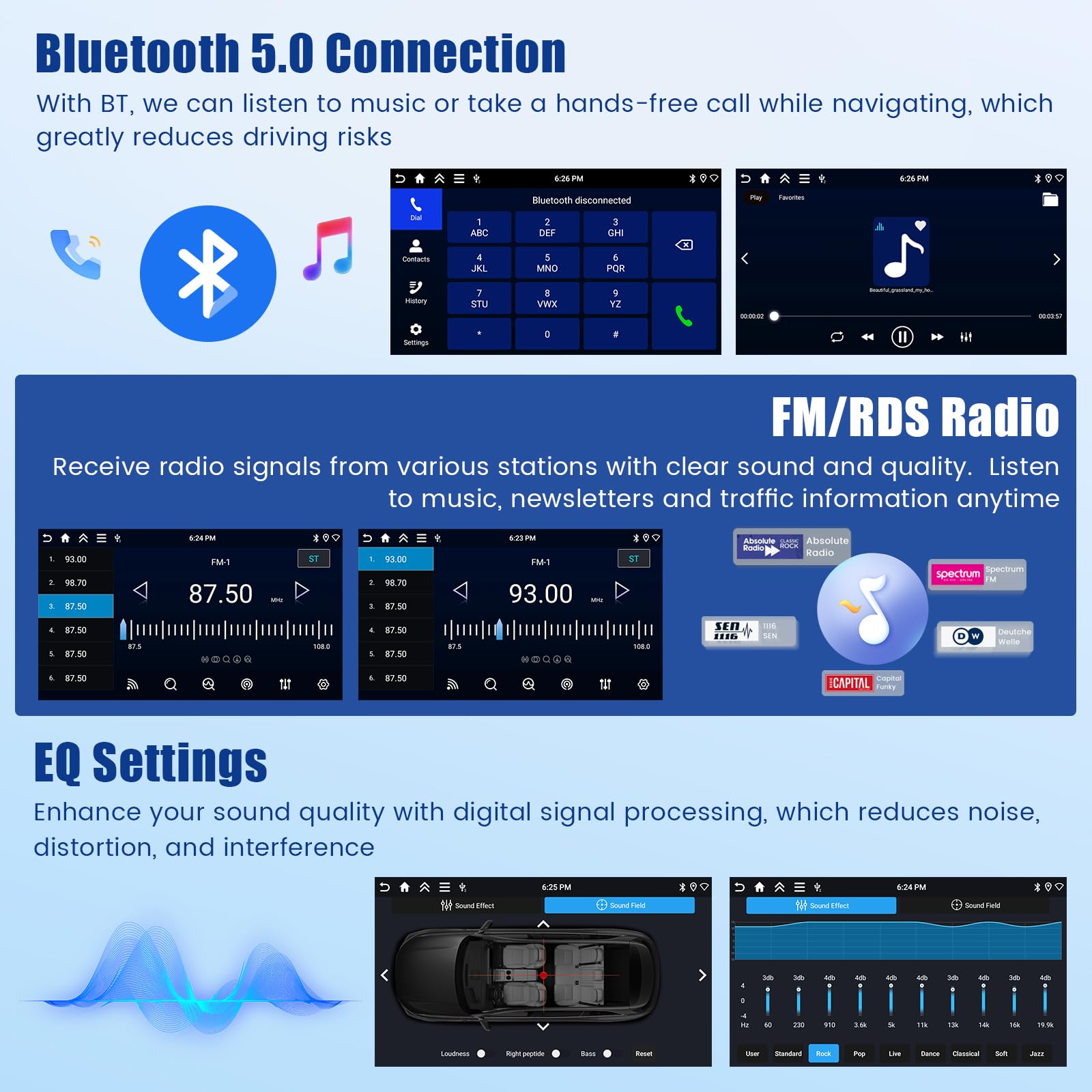 [4G+64G] Inefala Android 15 Autoradio pour Renault Trafic 2001-2010/Opel Vivaro 2006-2010/Nissan Primastar 2006-2014 avec Wireless Carplay Android Auto GPS WiFi RDS SWC Caméra de Recul Mic