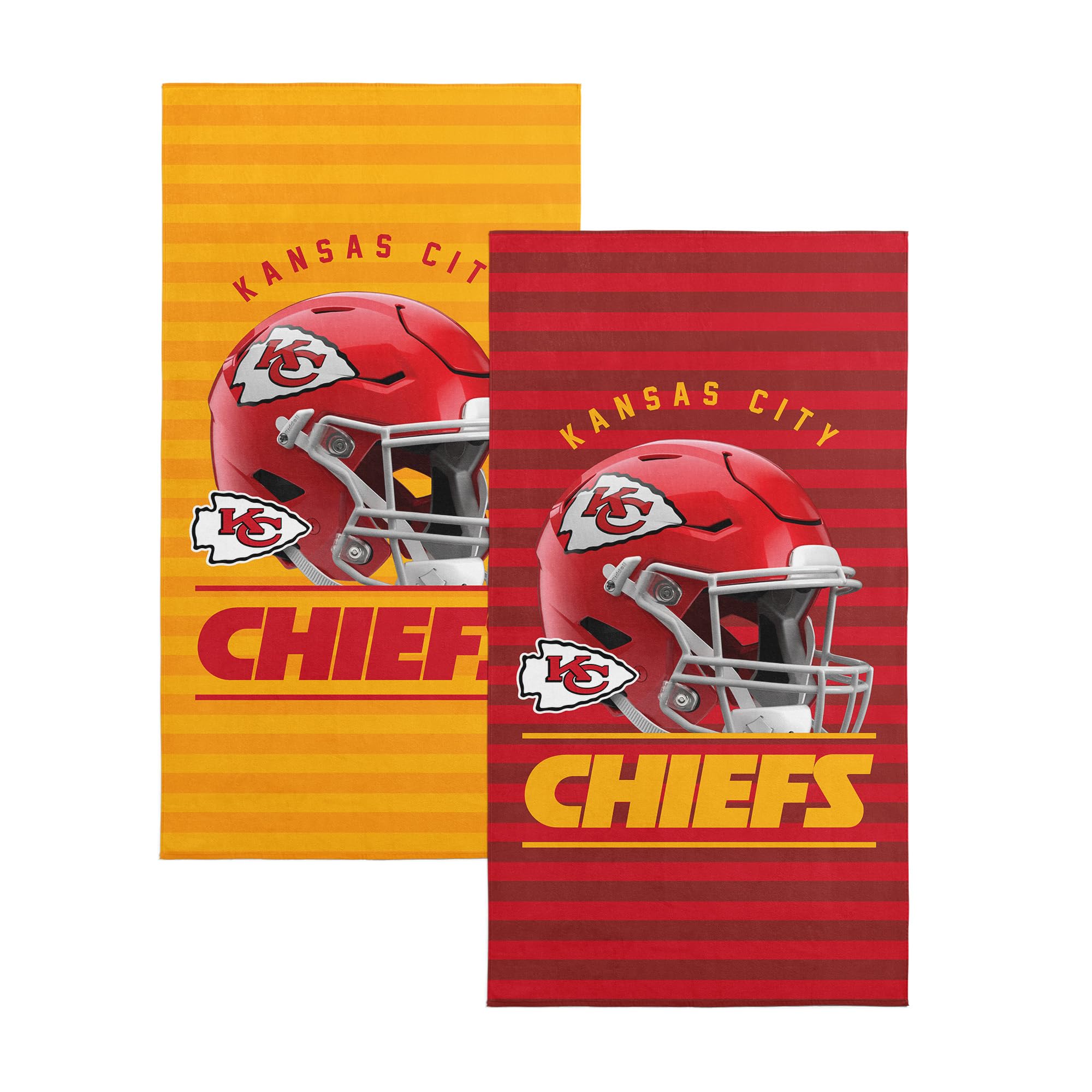 NORTHWEST NFL Kansas City Chiefs 2-Pack Beach Towel Set, 30" x 60" Each, Standard, Team Colors