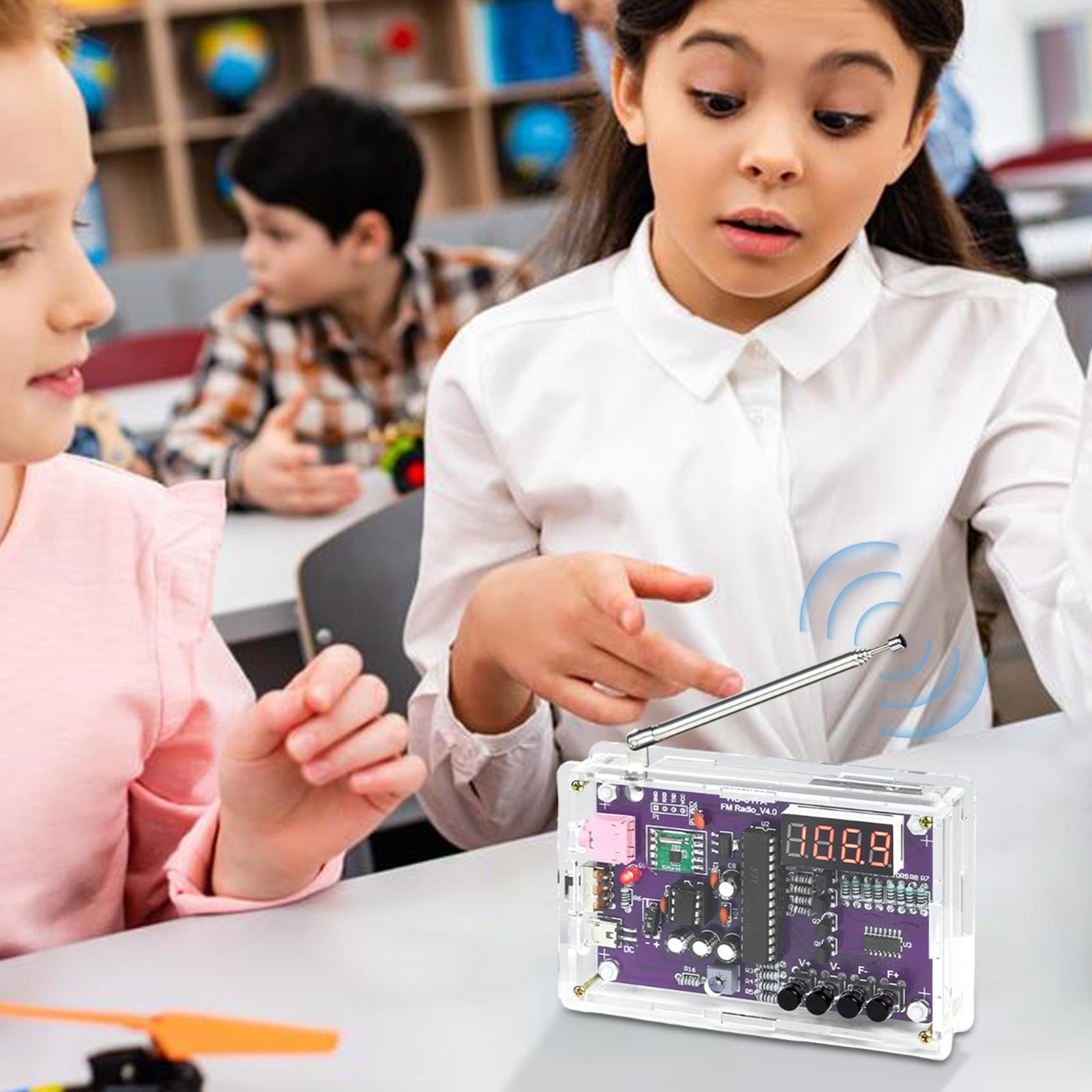 Aprender a soldar kits, kit de radio FM - Kit de soldadura electrónica para principiantes - Actividades educativas para estudiantes de secundaria, Proyecto STEM para el aprendizaje de la práctica y la