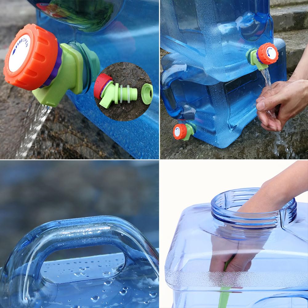 Generisch Tanica per Acqua con Rubinetto e Tappo a Vite, Contenitore per | Acqua Potabile, Grande Serbatoio 'Acqua con Rubinetto Serbatoio 'Acqua per Escursioni, Campeggio, Picnic, roulotte