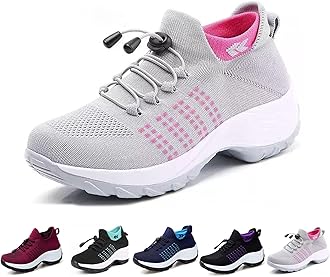 Comfort Wear Ortho Shoes for Women, Purple/Blue/Red/Green/Gray/Black/Beige/Black White, Size 9-9.5, Women's Casual Sports Shoes