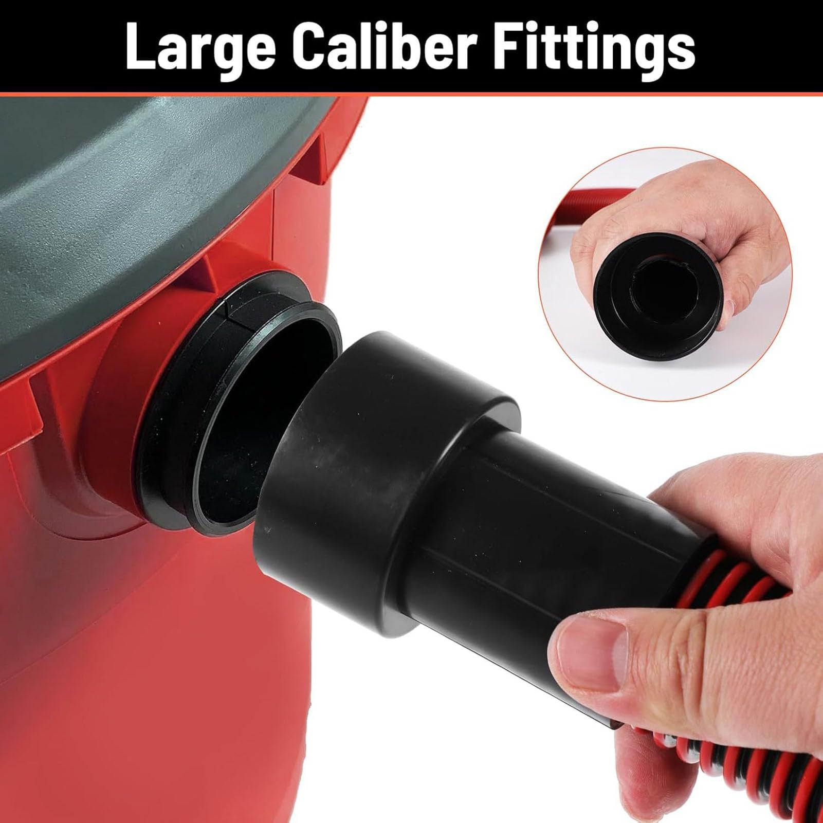 Staubsauger-Adapter, 7-teiliger Staubsammelschlauch-Adapter, um 360° Drehbare Klemme, für Elektrowerkzeuge und Schleifmaschinen, Kompatibel mit Mehreren Marken