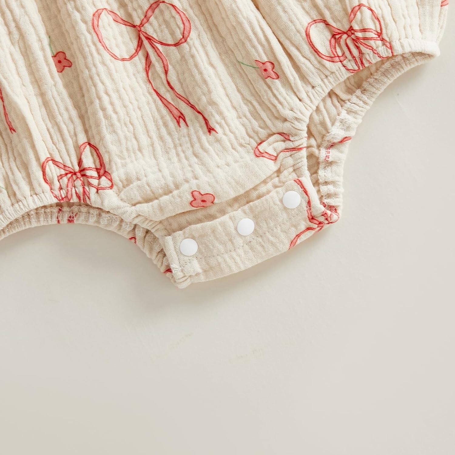 Twopumpkin Newborn Infant Baby Girl Summer Clothes Bow Floral Bubble Romper Frilly Onesie Cute Toddler Outfits For Girls - Image 8