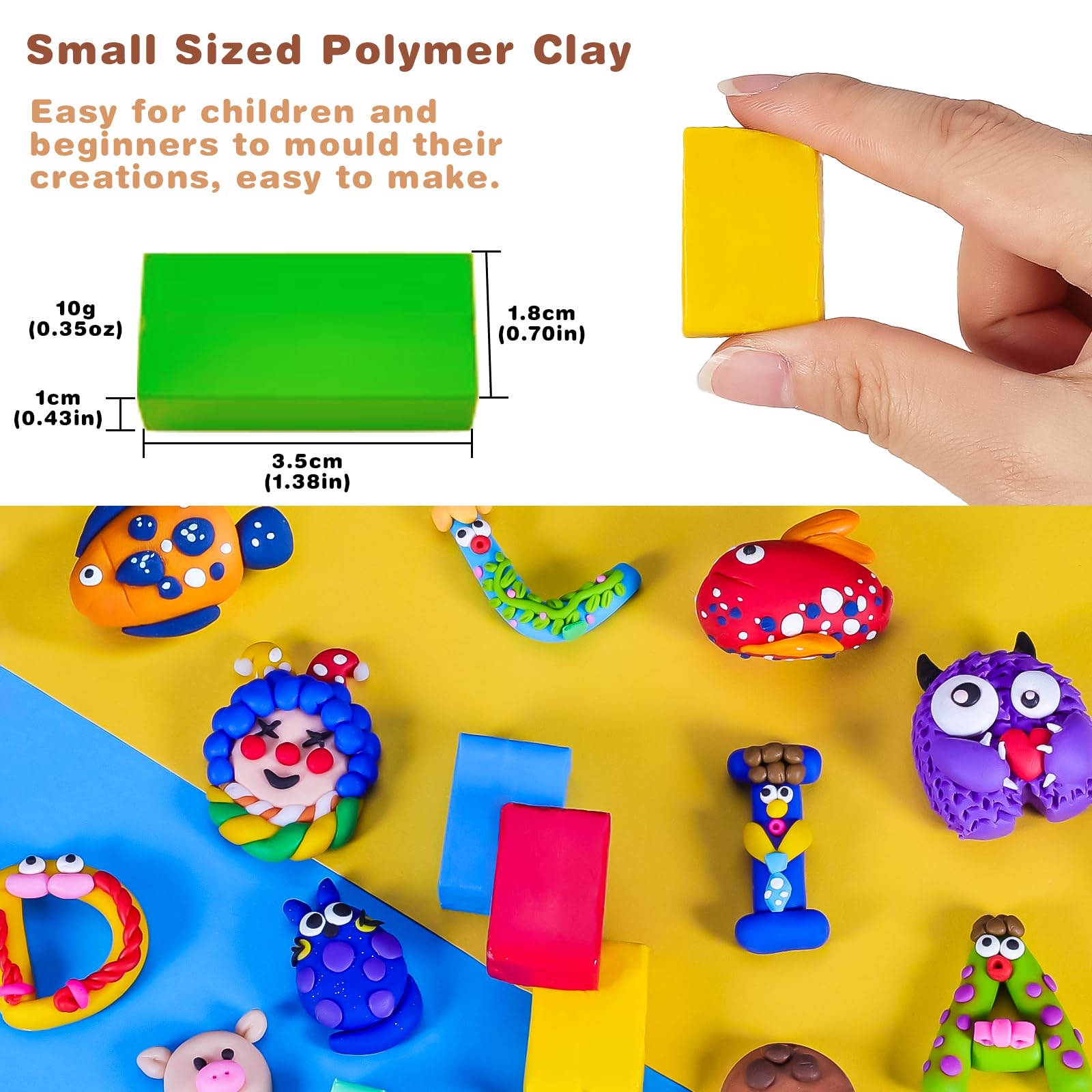 CiaraQ Polymer Clay Kit - Mini Modeling Clay Set -4